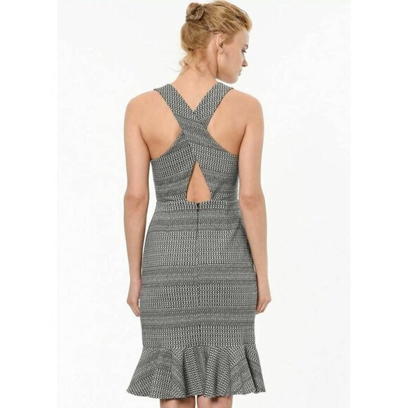 Banana Republic Navy White Peplum Mini Dress NWT 2 - Picture 1 of 7